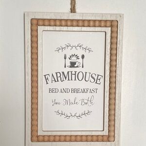 Farmhouse Bed and Breakfast Wall Sign